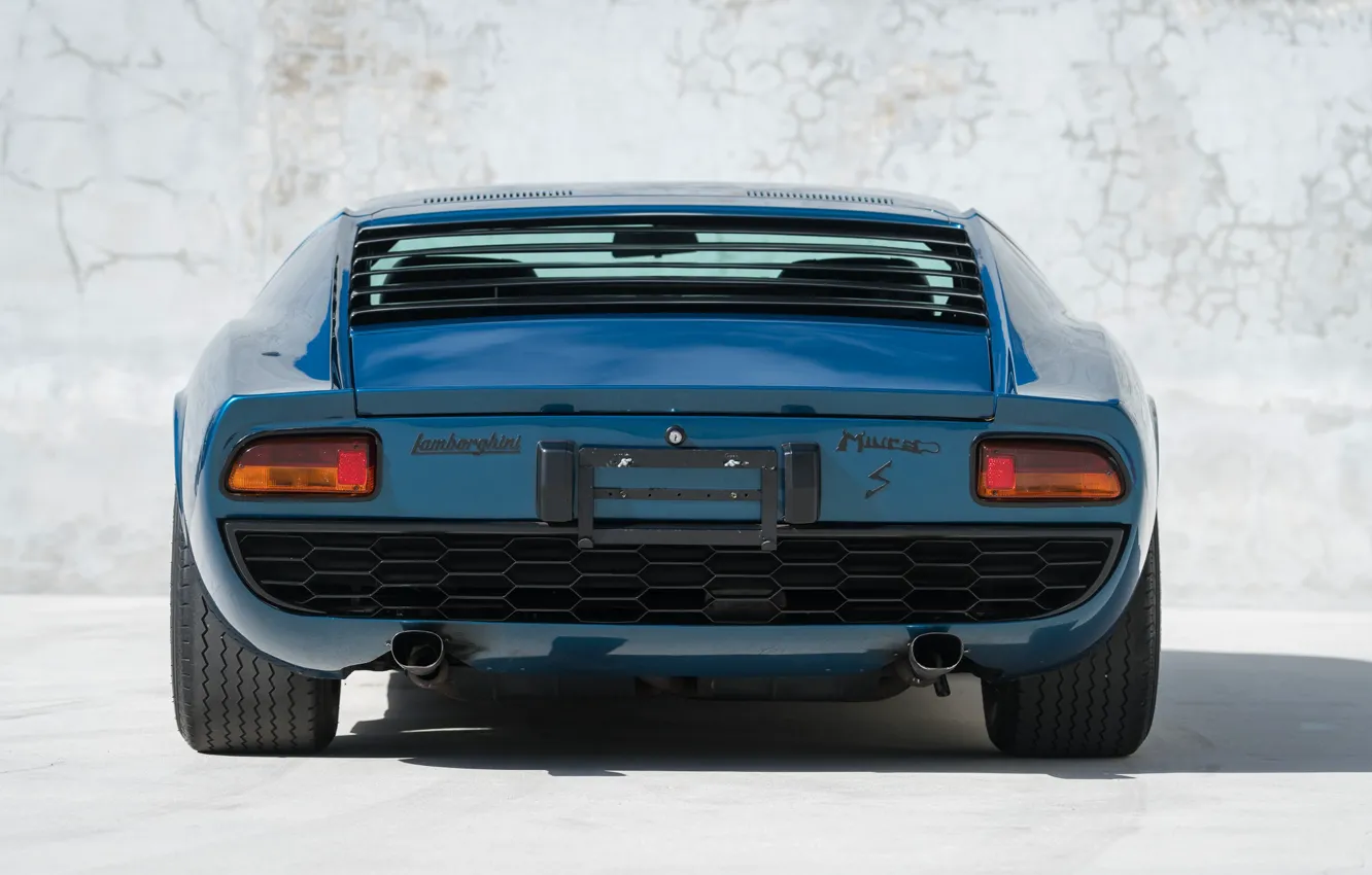 Photo wallpaper Lamborghini, 1970, Miura, rear view, Lamborghini Miura P400 S