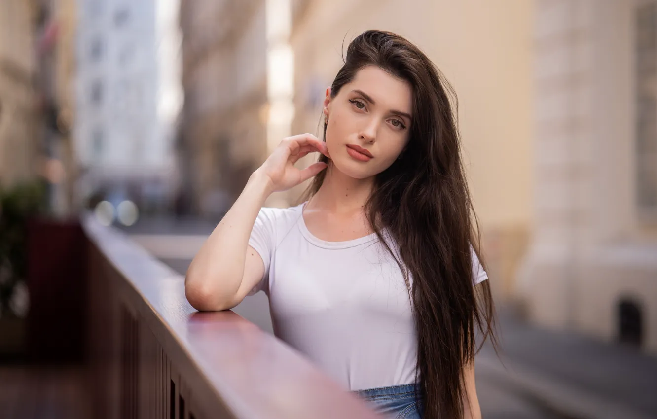 Photo wallpaper look, girl, face, sweetheart