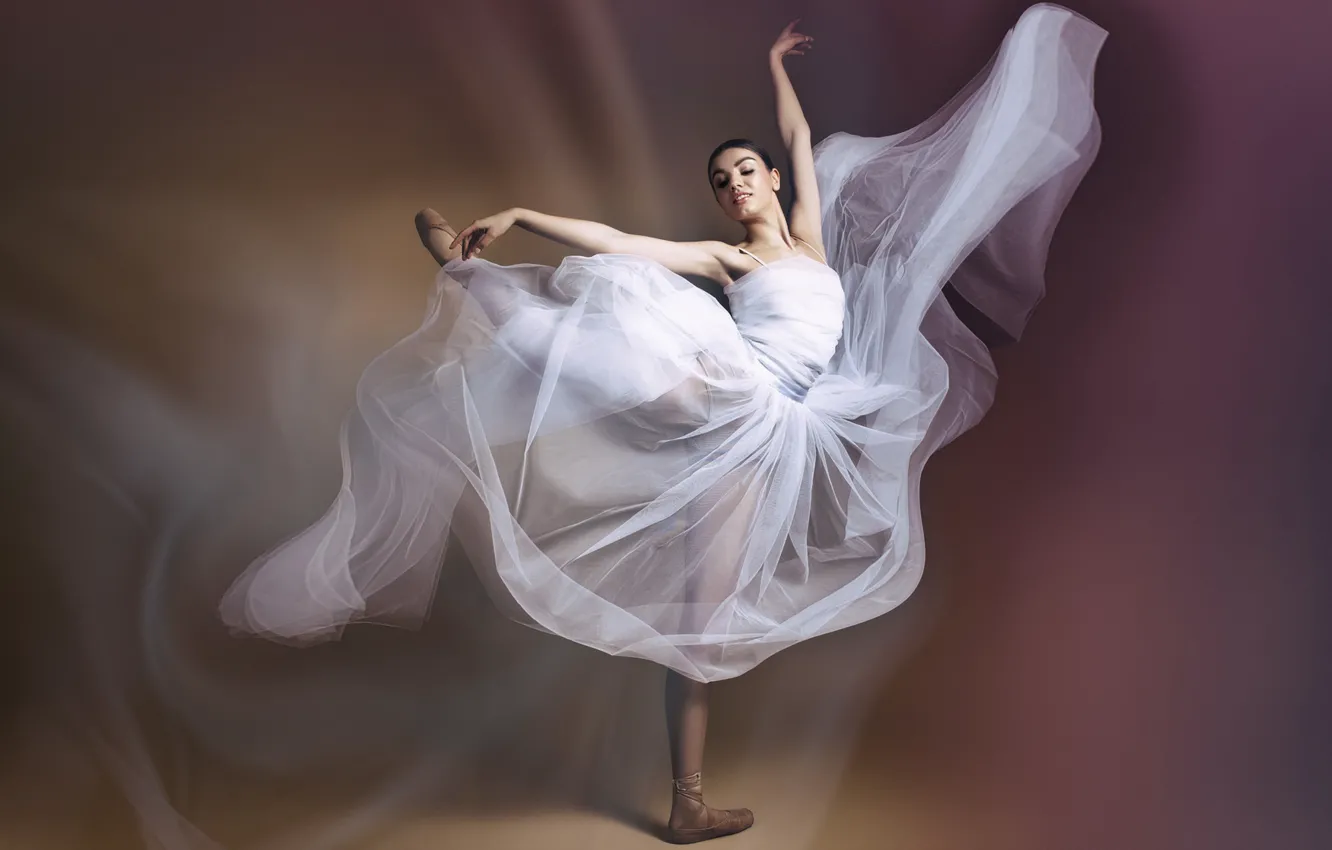 Photo wallpaper girl, pose, dress, ballerina, Albina Huskic, photographer Nadja Berberovic