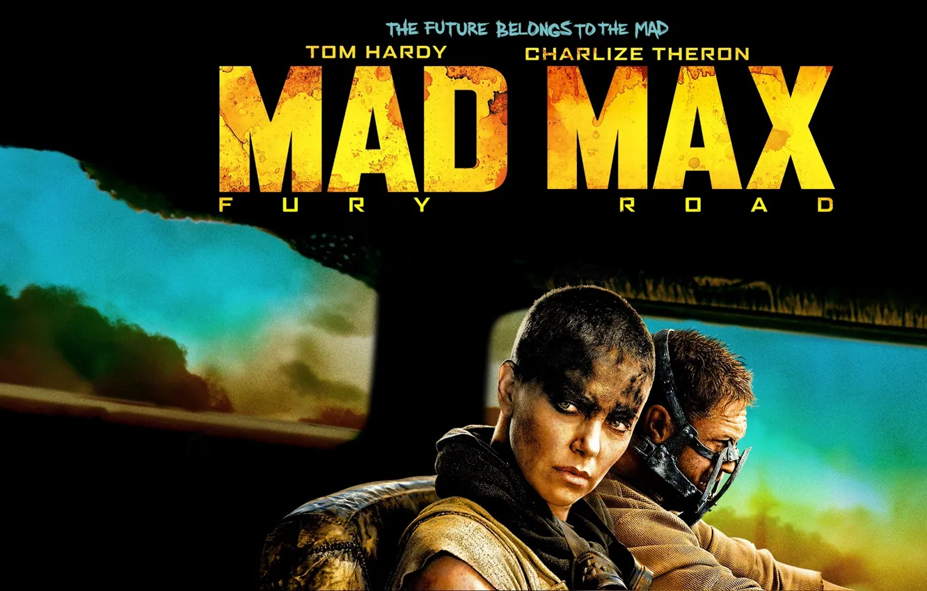 Photo wallpaper Charlize Theron, Charlize Theron, Tom Hardy, Tom Hardy, Mad Max: Fury Road, Mad Max: fury …