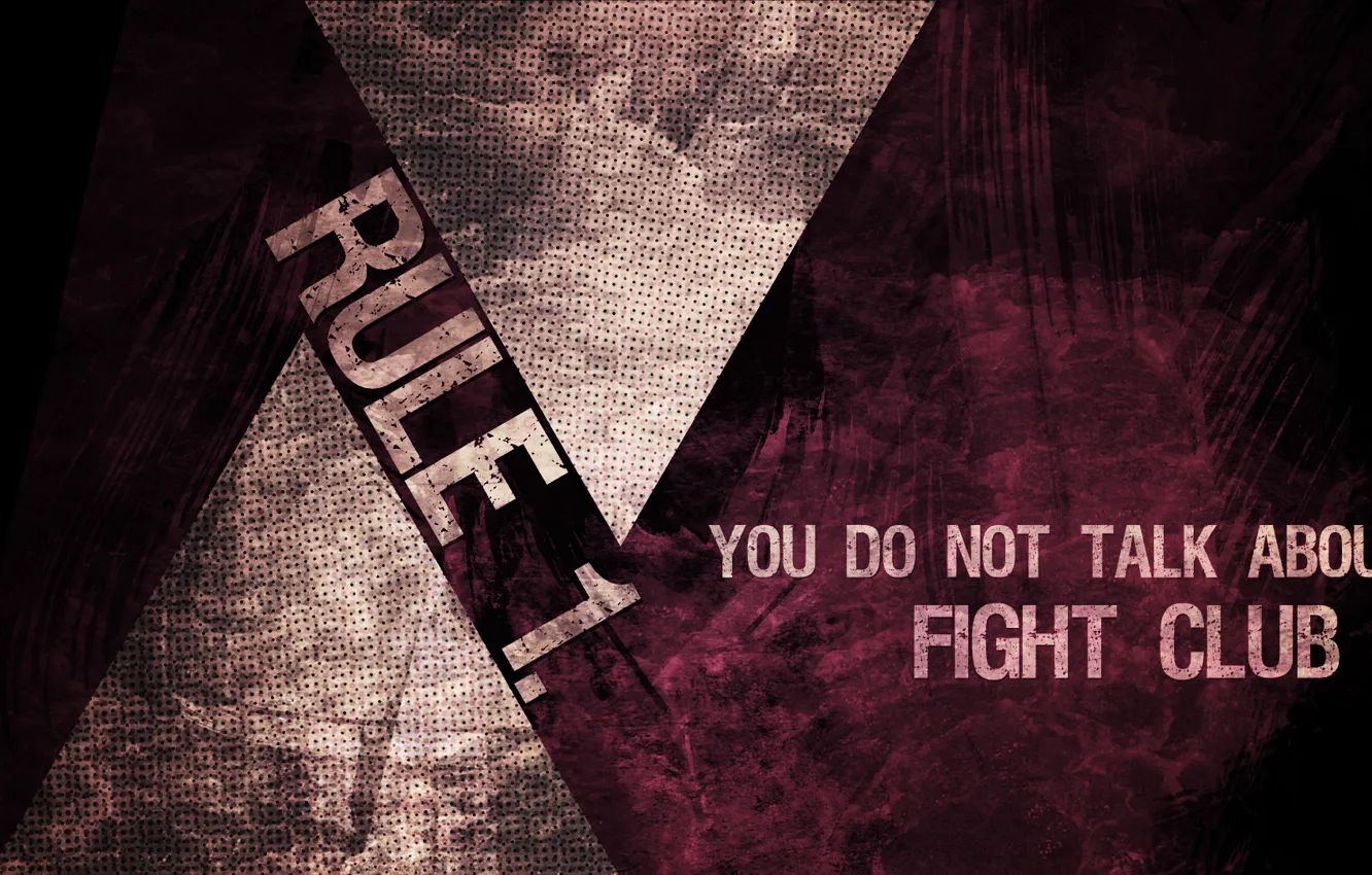 Photo wallpaper Fight Club, fight club, rule 1, don't talk about Fight club, the first rule, you …