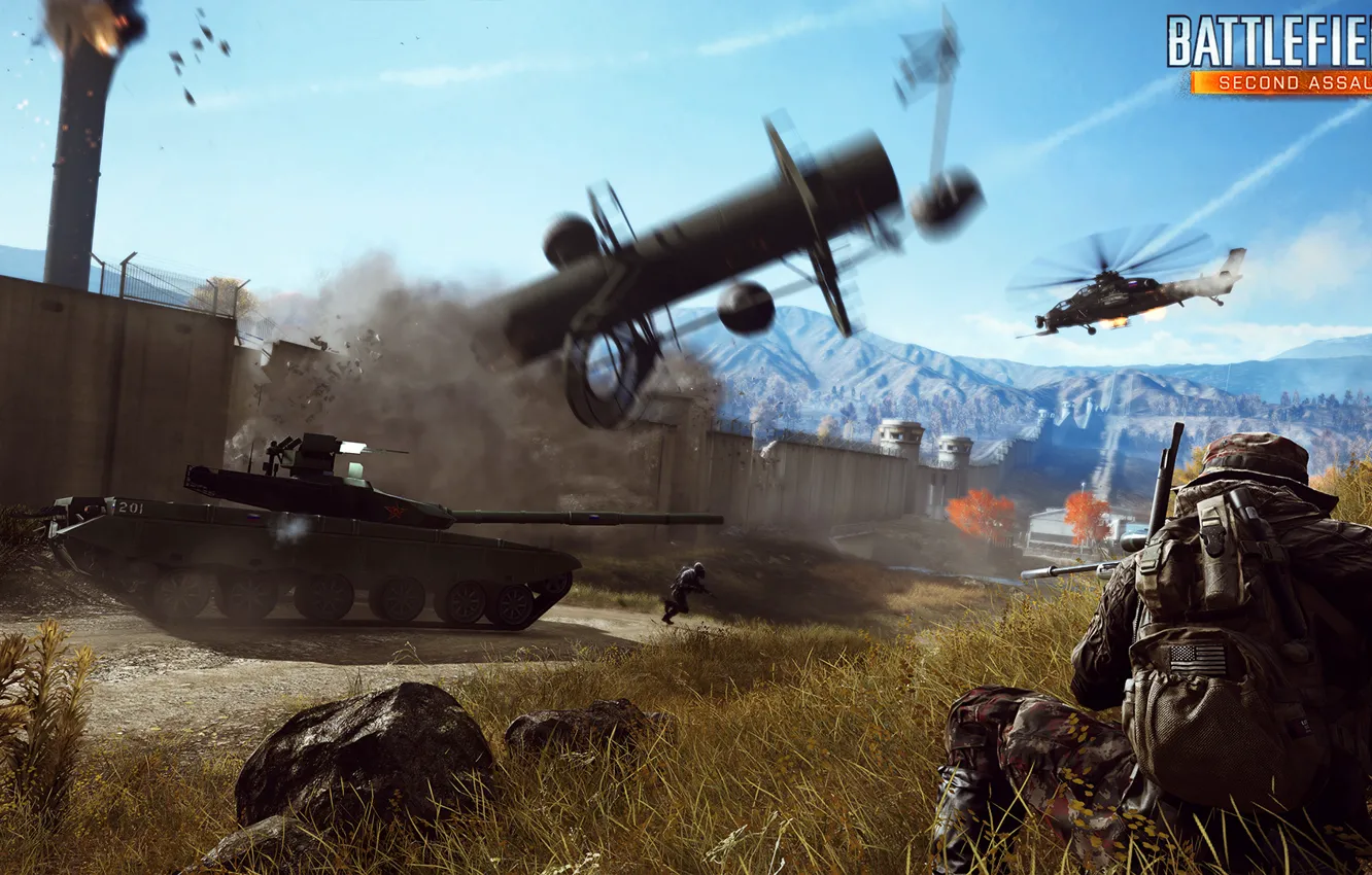 Photo wallpaper battlefield, games, Assault, Second
