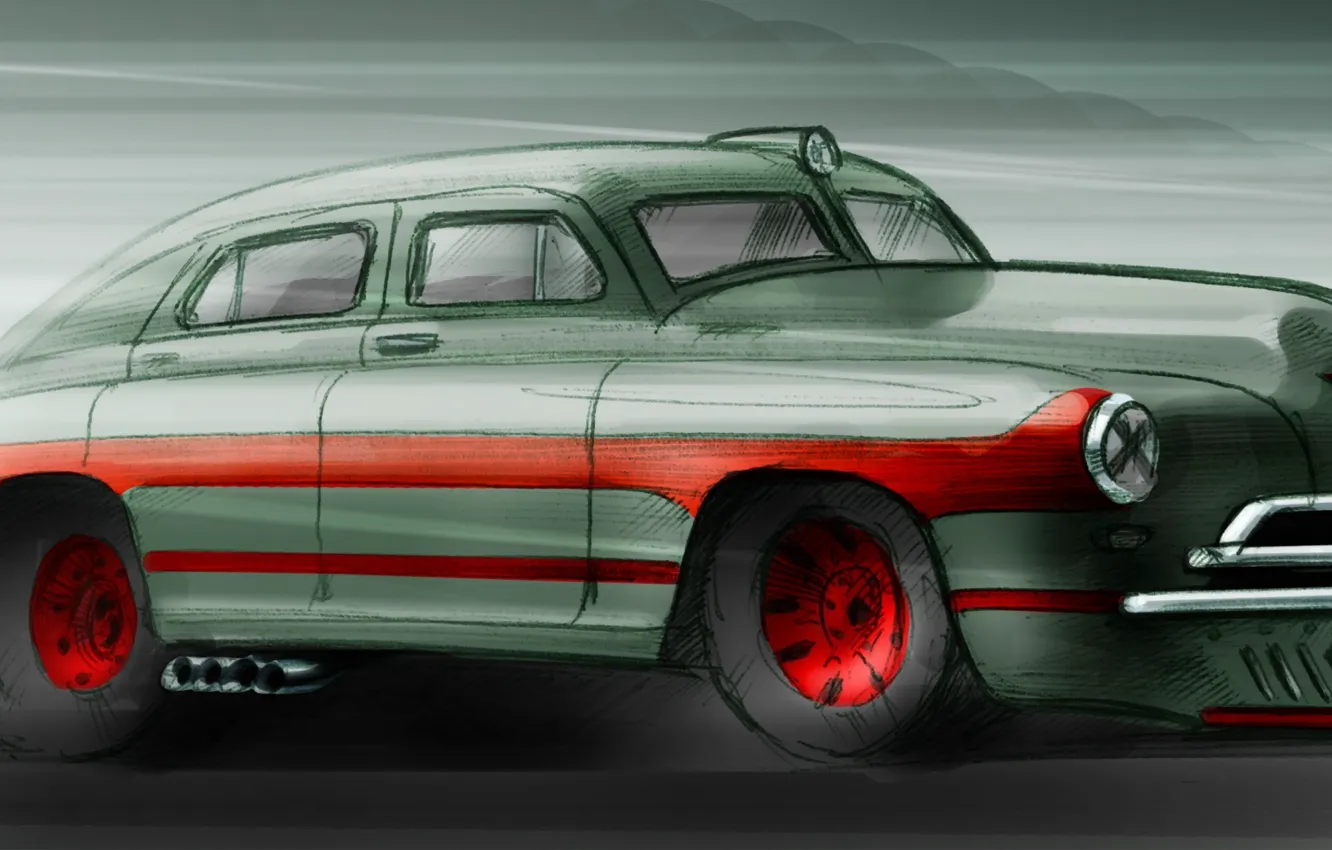 Photo wallpaper stars, drag, Drag, Gaz M20, GAZ M20 Pobeda, road train