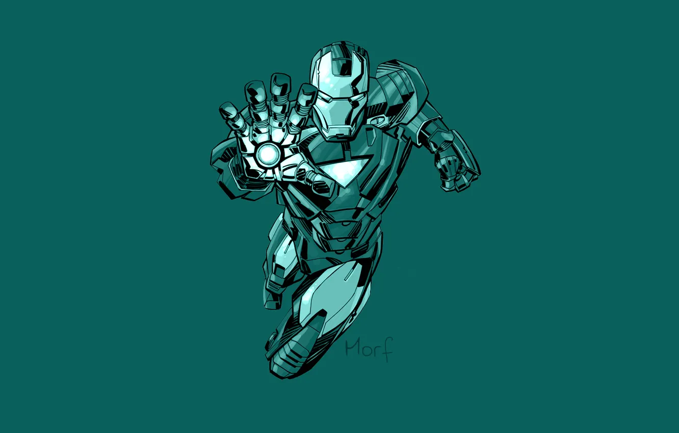 Photo wallpaper iron man, Iron Man, Marvel