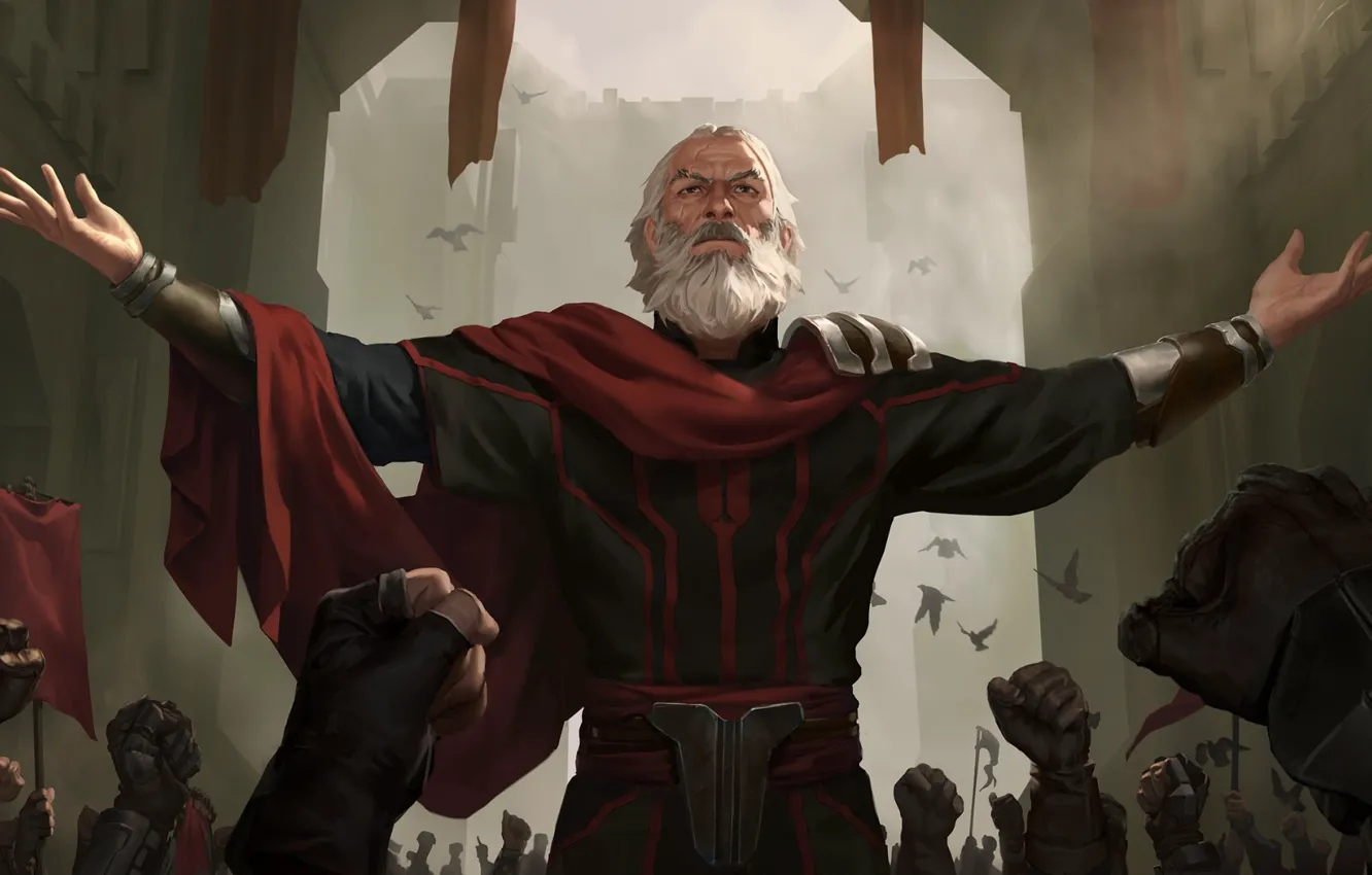 Photo wallpaper male, beard, Legends of Runeterra