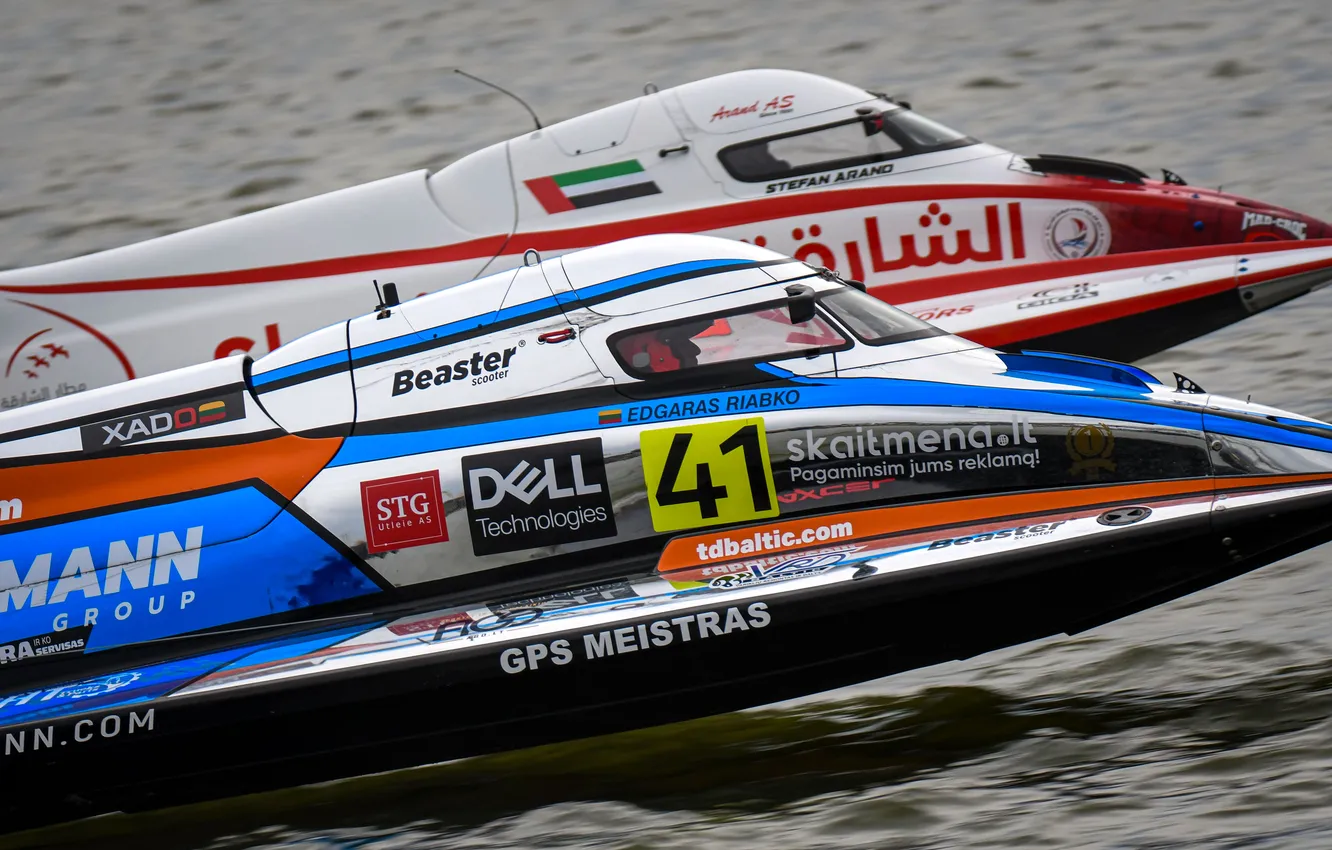 Photo wallpaper speed, boats, races