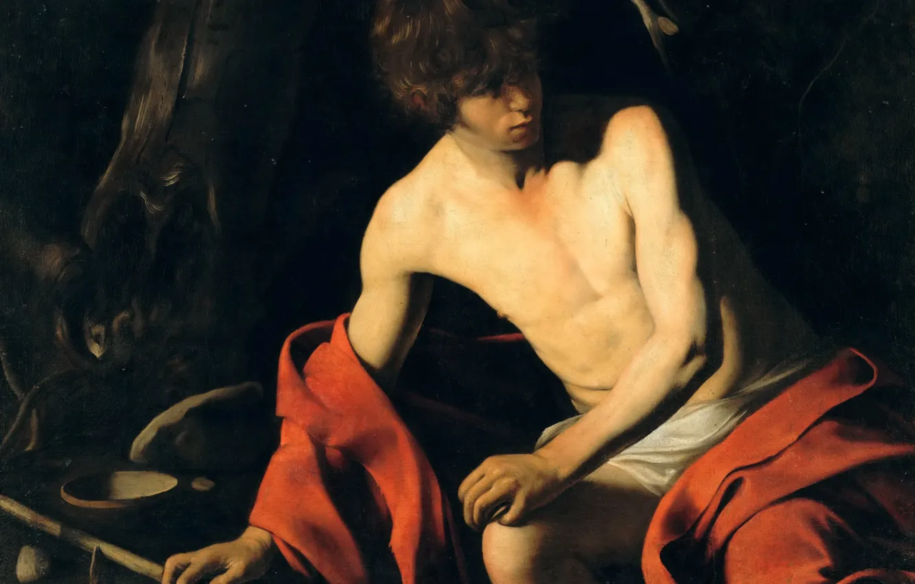 Photo wallpaper picture, mythology, Michelangelo Merisi da Caravaggio, John The Baptist