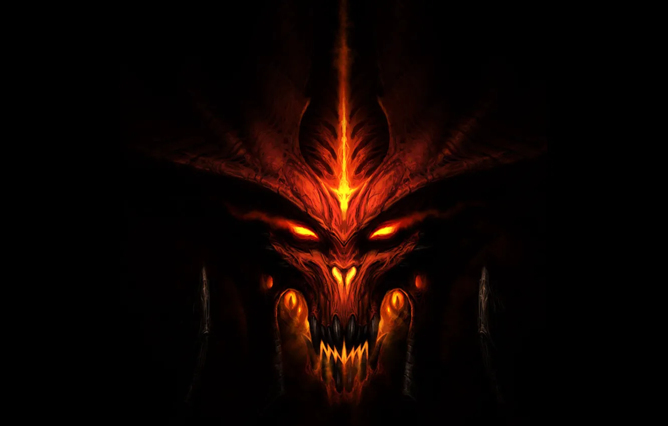 Photo wallpaper darkness, the game, monster, mug, Diablo 3