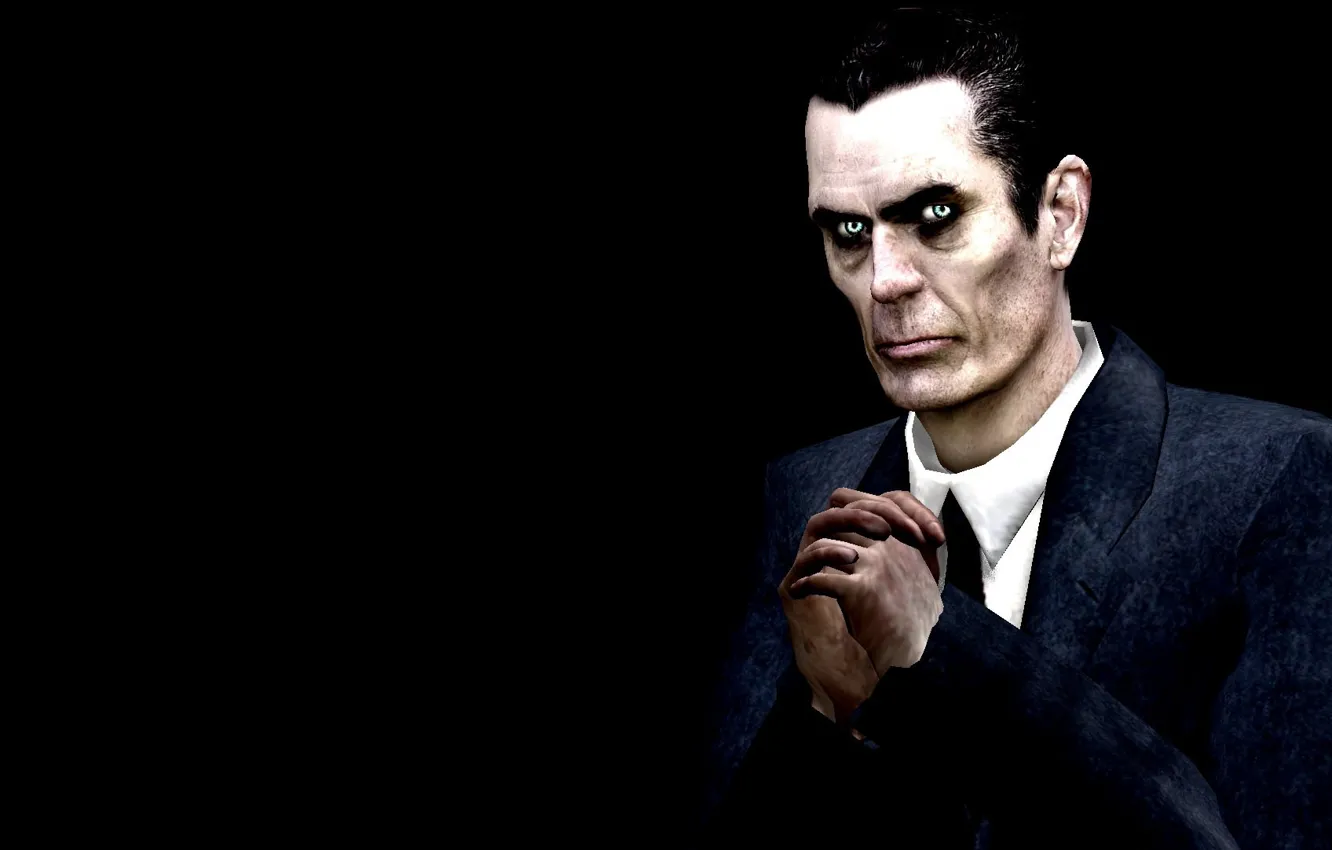 Photo wallpaper G-Man, half life, halva, clumsy graphics