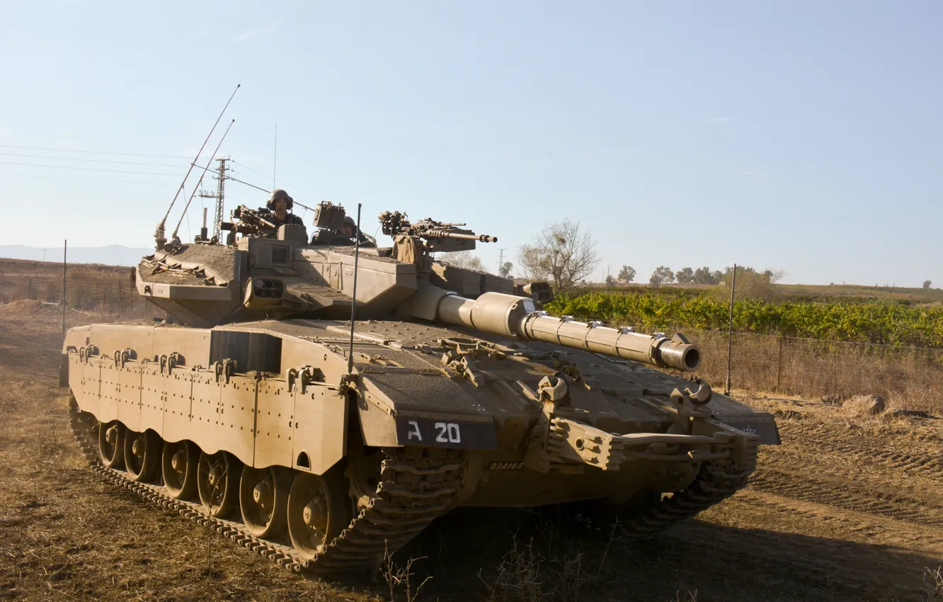 Photo wallpaper tank, combat, main, Merkava, Israel, Mk III
