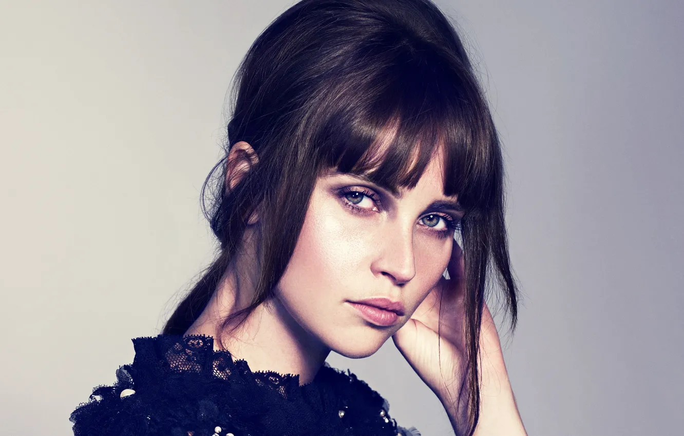 Photo wallpaper girl, makeup, Felicity Jones, Felicity Jones