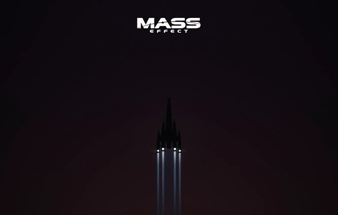 Photo wallpaper space, mass effect, stars, normandy