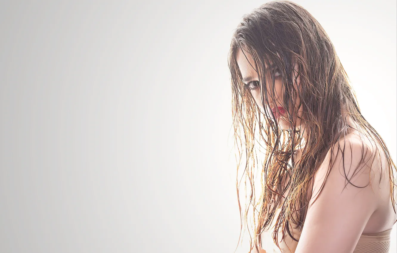 Photo wallpaper girl, hot, sexy, eyes, smile, beautiful, figure, model