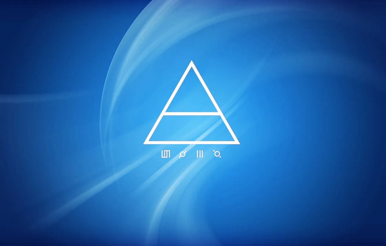 Photo wallpaper music, logo, group, blue background, 30 seconds to mars