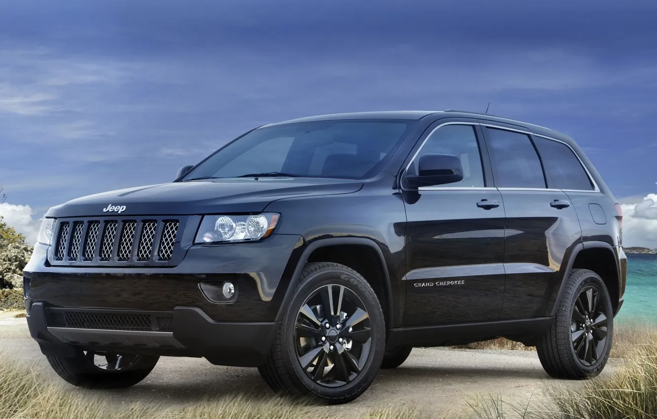 Photo wallpaper Concept, the sky, grass, tuning, the concept, tuning, the front, Jeep
