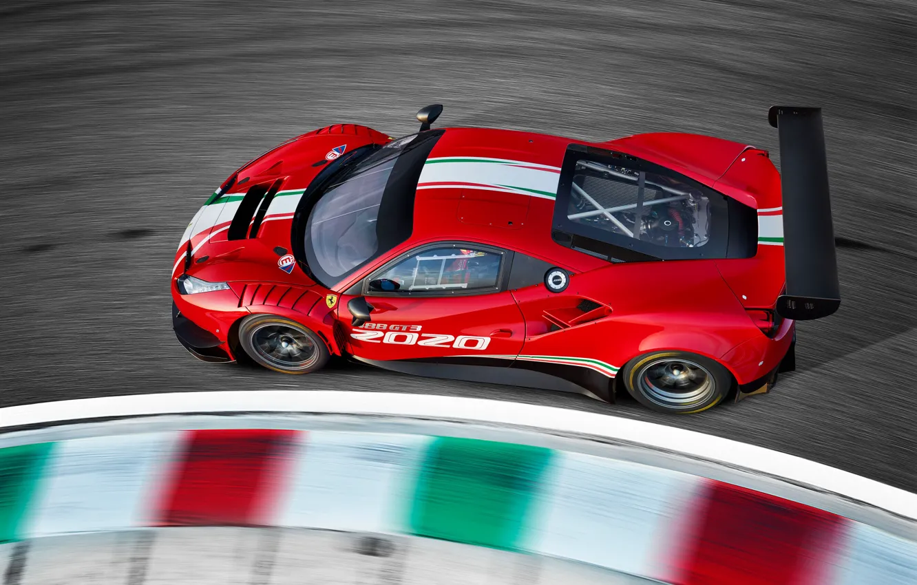 Photo wallpaper Ferrari, track, Evo, GT3, 488, Ferrari 488