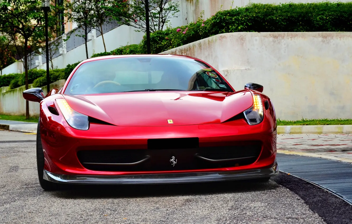 Photo wallpaper car, ferrari, redcar, ferrari458