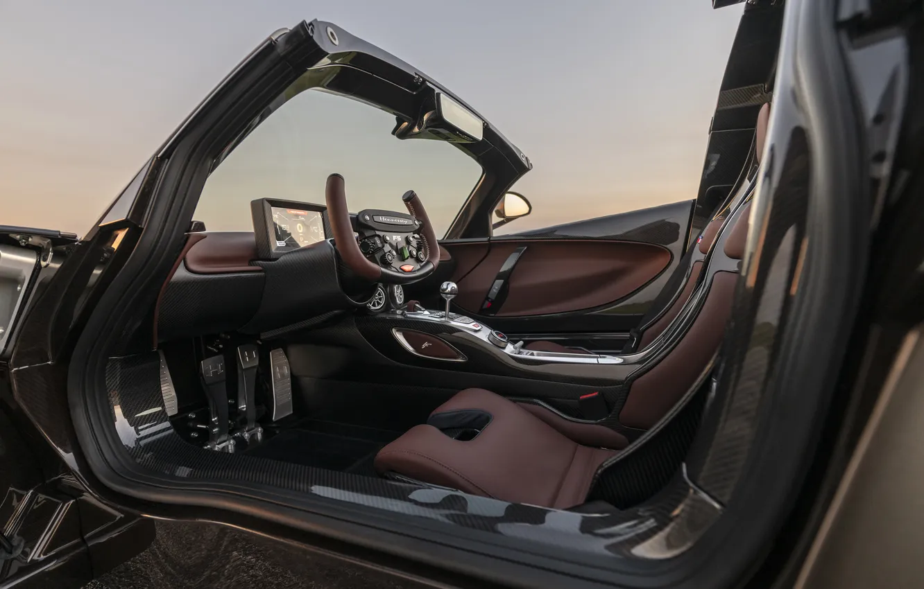 Photo wallpaper interior, the wheel, Roadster, Hennessey, hypercar, Hypercar, the only instance, Venom F5
