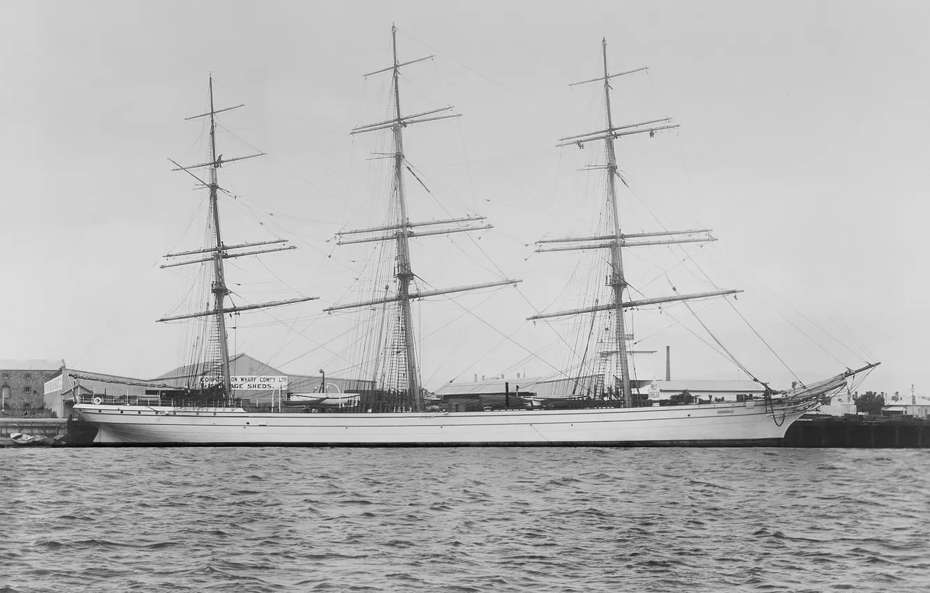 Photo wallpaper sailboat, 1899, Port Adelaide, Mermerus