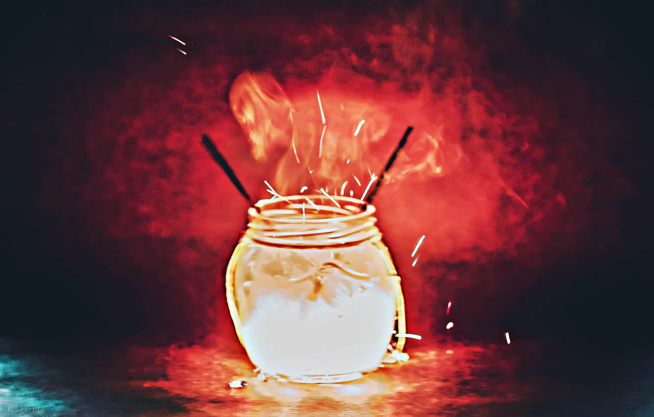 Photo wallpaper lights, holiday, sparklers