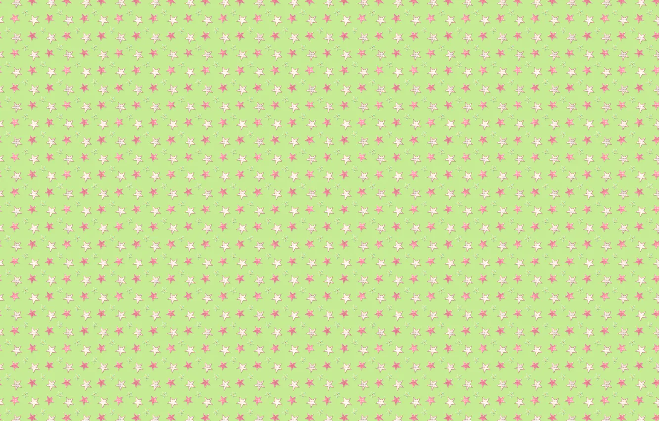 Photo wallpaper green, star, pink, Pink Stars