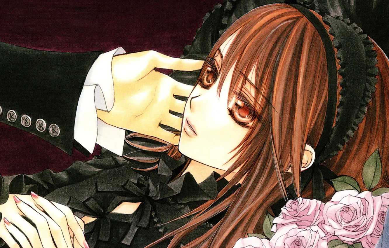 Photo wallpaper girl, flowers, anime, Vampire knight, Yuki Kuran, vampire Knight