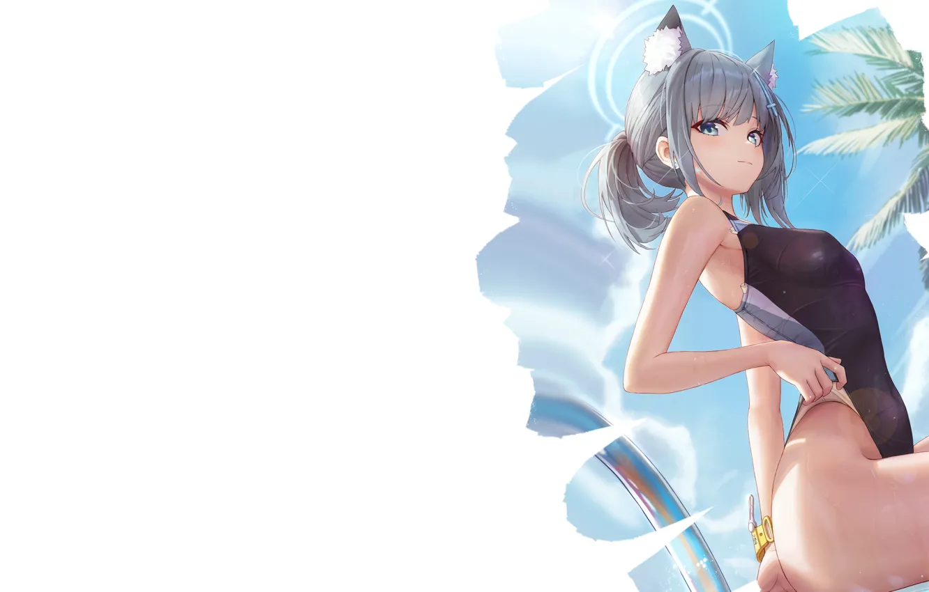 Photo wallpaper kawaii, hot, sky, sexy girl, anime, water, clouds, High School