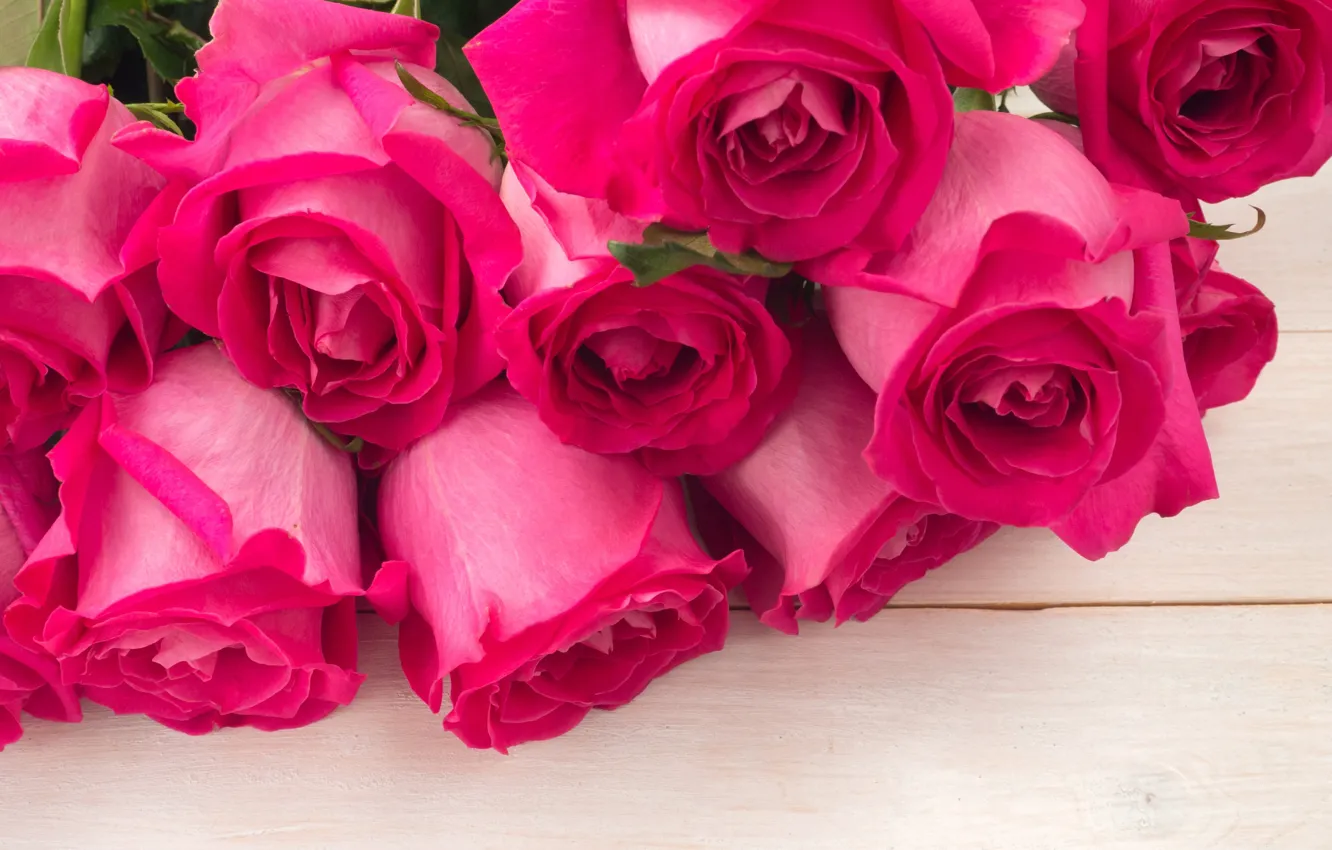 Photo wallpaper flowers, roses, bouquet, pink, buds, pink, flowers, roses