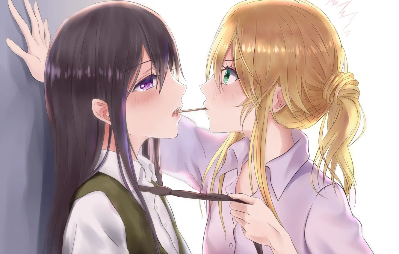 Photo wallpaper girls, anime, wand, Citrus