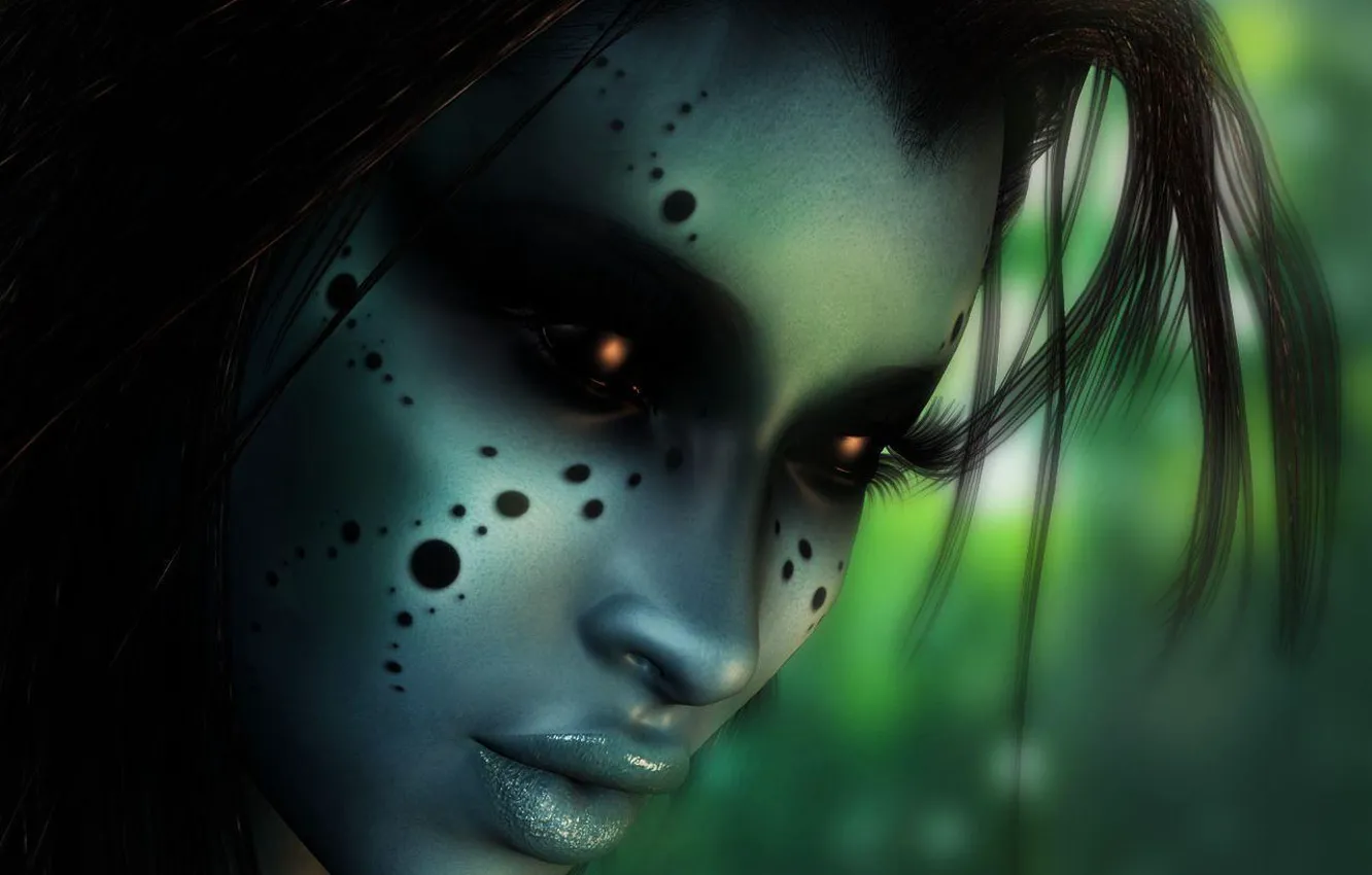 Photo wallpaper girl, fantasy, Black Eye