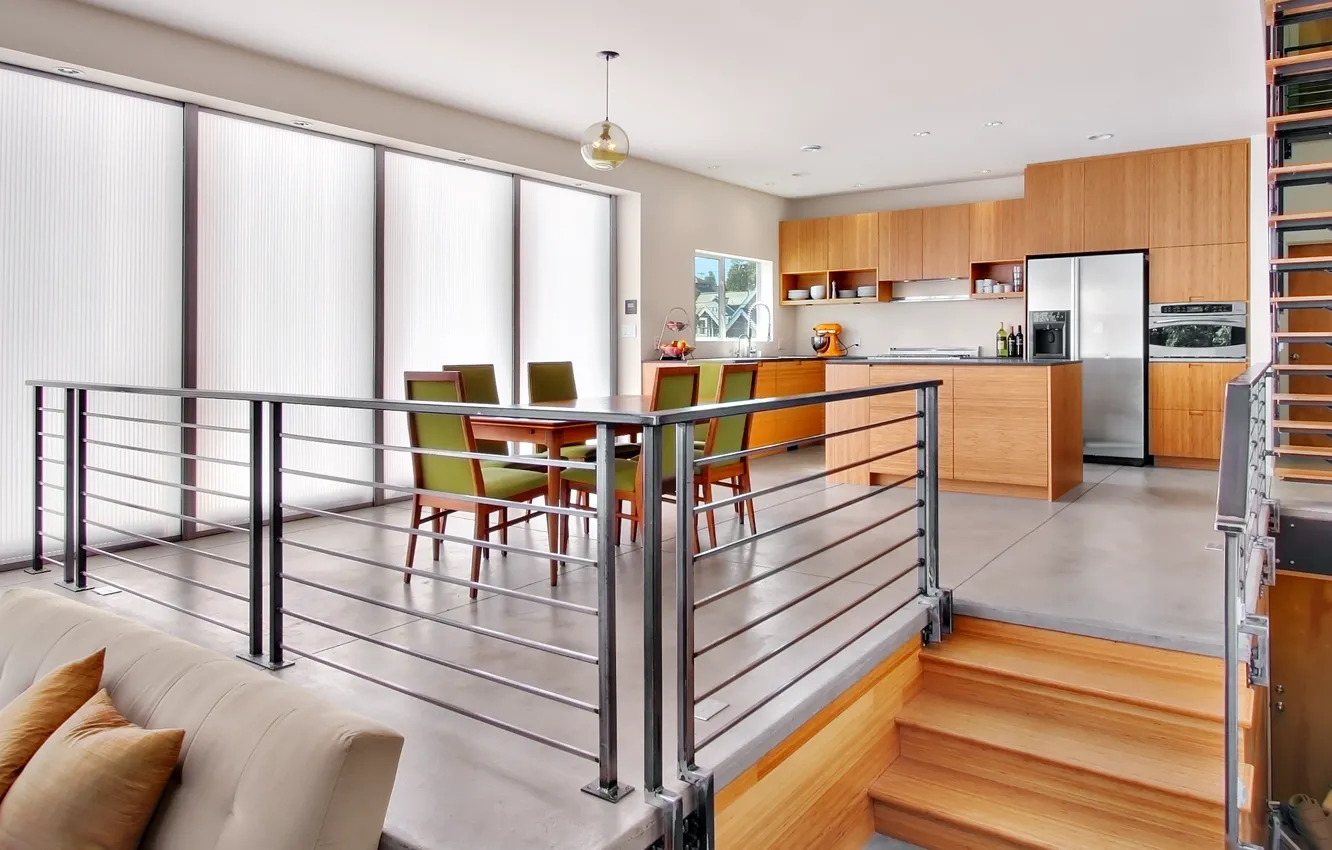 Photo wallpaper design, style, Villa, home, interior, kitchen, dining room, living space