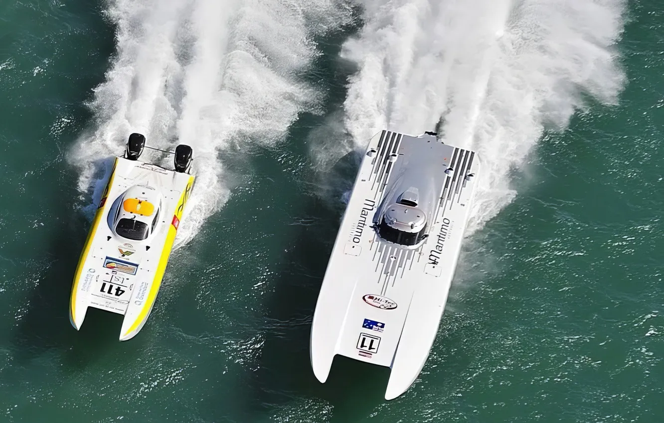 Photo wallpaper race, boat, speed
