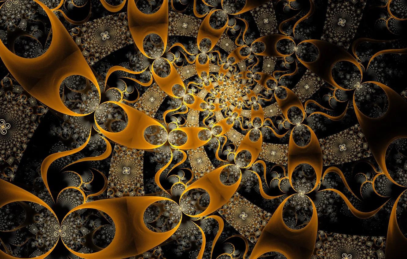 Photo wallpaper pattern, fractal, brown