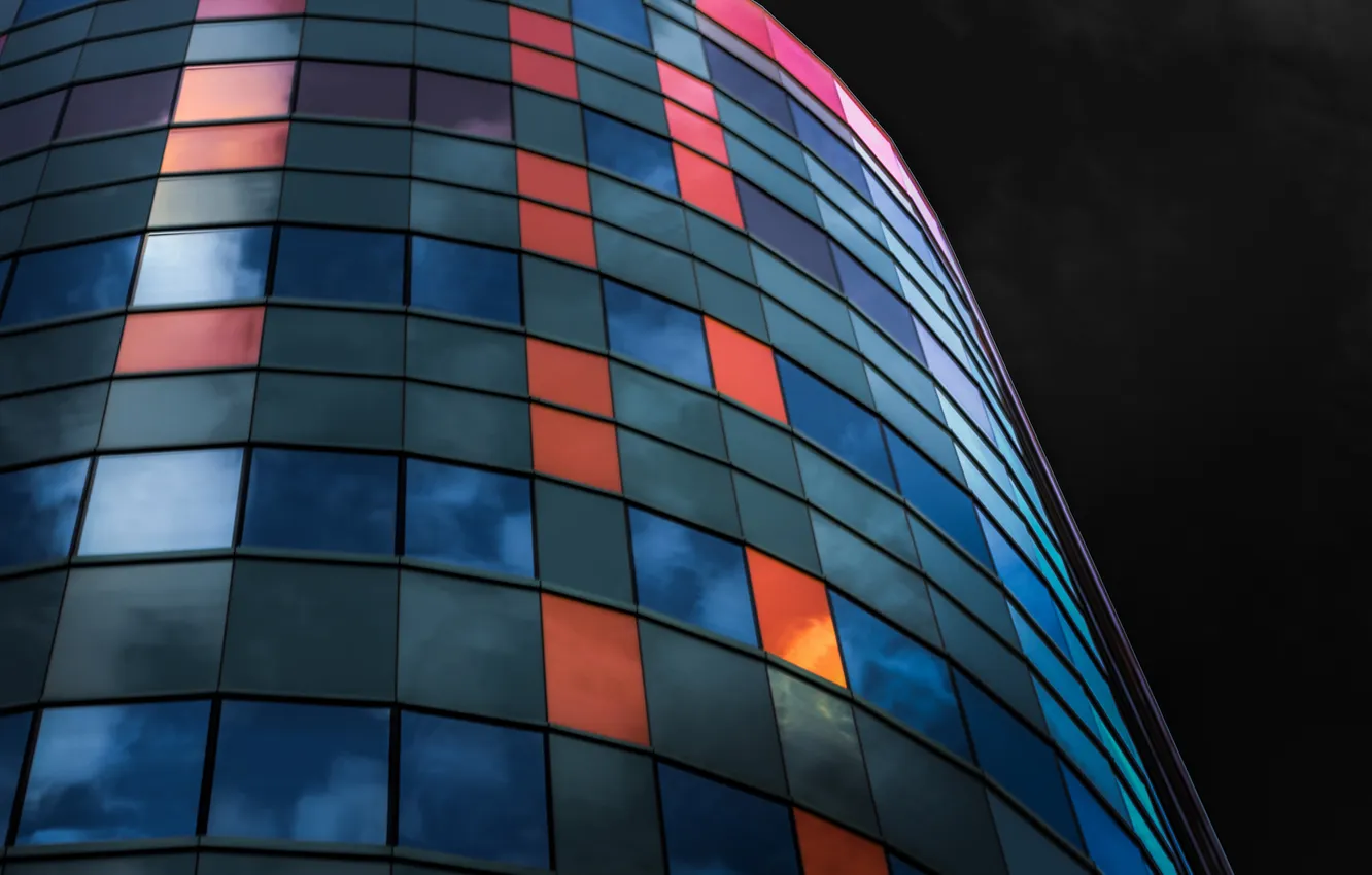 Photo wallpaper the sky, glass, night, color, home