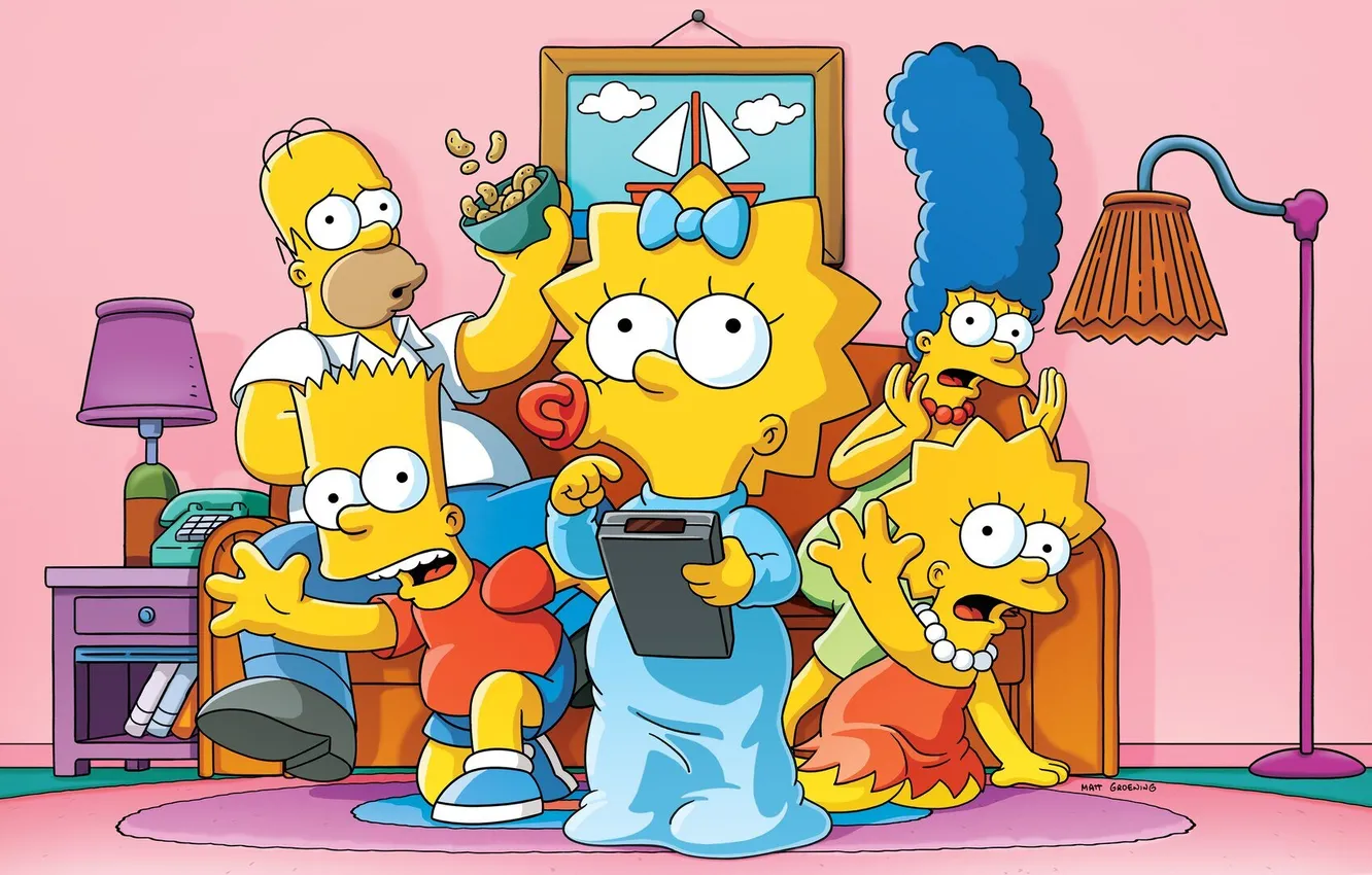 Photo wallpaper The Simpsons, characters, movies, TV series