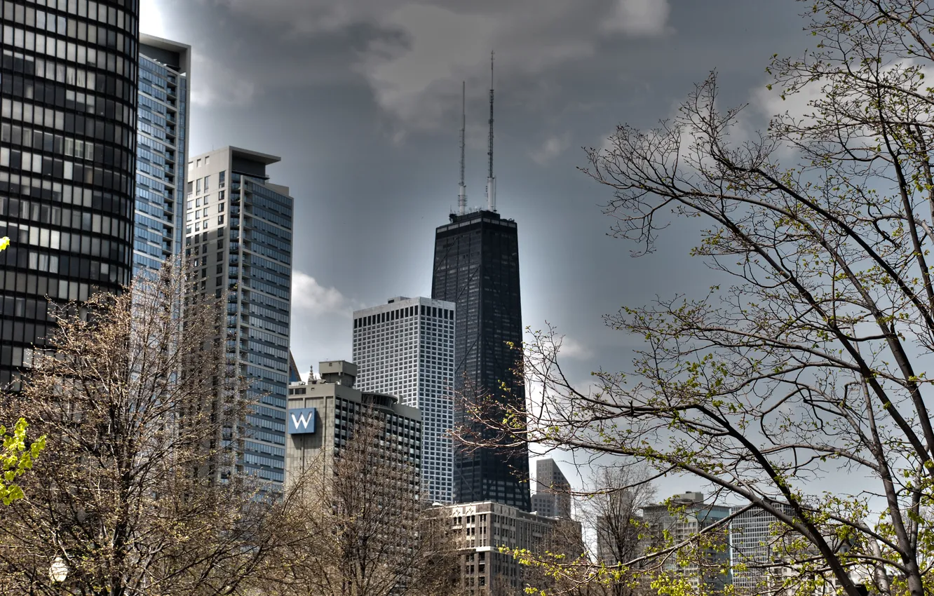 Photo wallpaper city, building, skyscrapers, Chicago, USA, USA, America, Il
