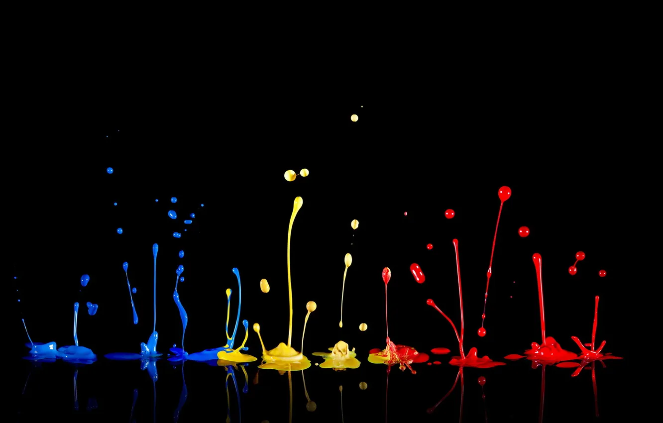 Photo wallpaper paint, color, form, Dancing Paint
