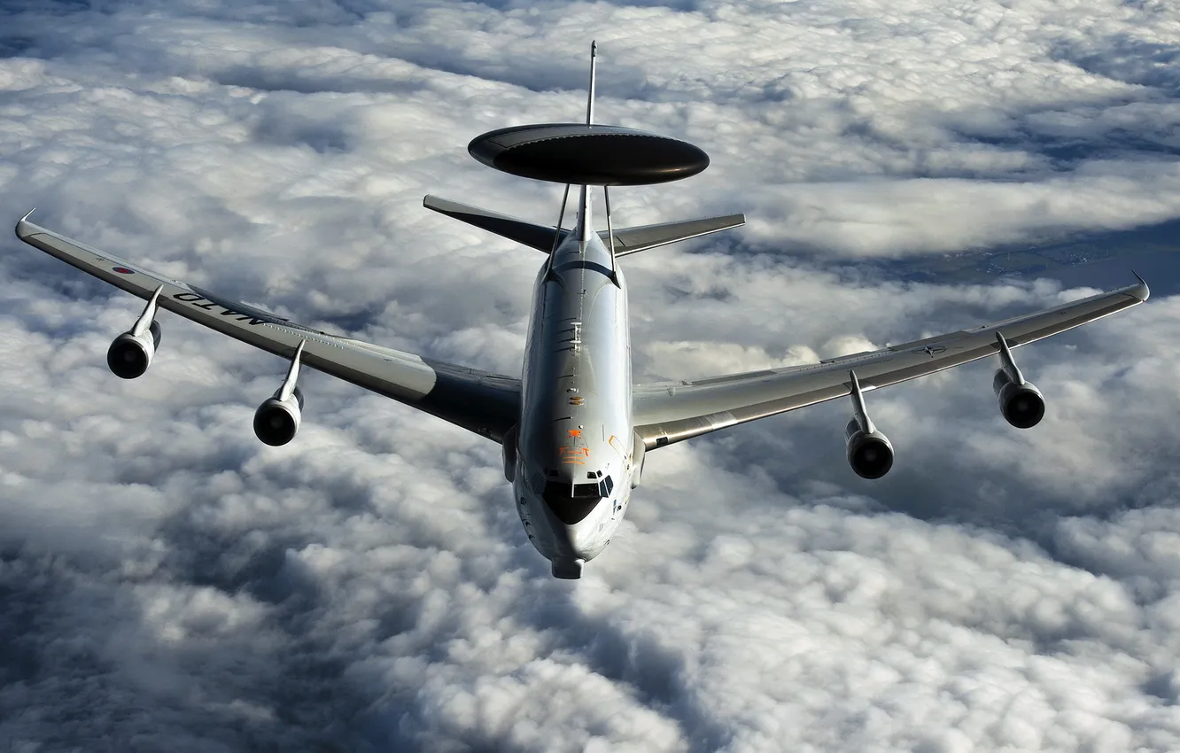 Photo wallpaper the sky, weapons, the plane, E-3A (AWACS)