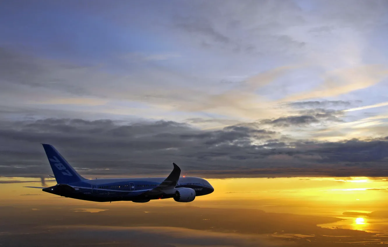 Photo wallpaper Boeing 787-8 Drimeliner, Continues, Flight Testing