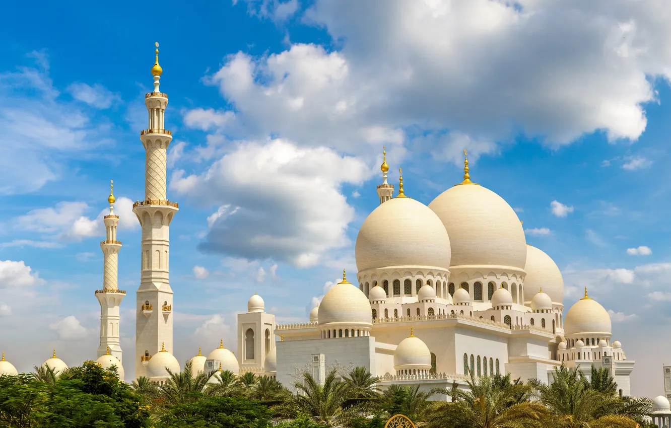 Photo wallpaper city, design, day, dubai, east, building, dome, culture