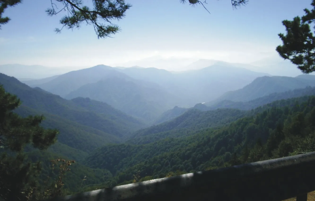 Photo wallpaper Mountains, The Caucasus, Plateau, Highlands