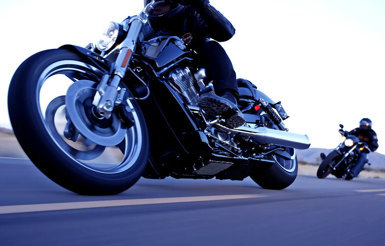 Photo wallpaper Motorcycle, Motor, Highway