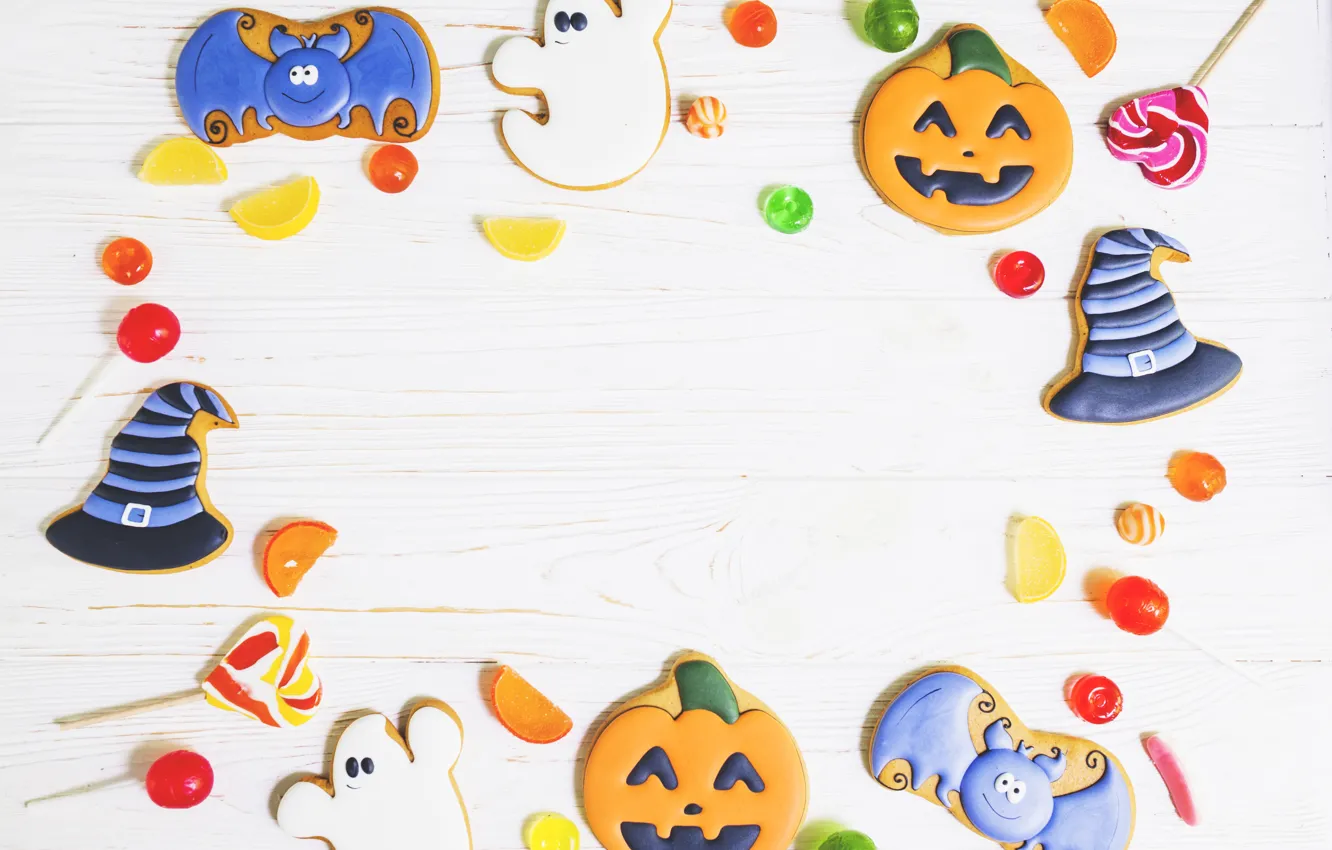 Photo wallpaper background, cookies, pumpkin, cakes