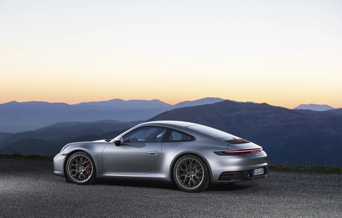 Photo wallpaper the evening, 911, Porsche, Carrera, Carrera 4S, 2019