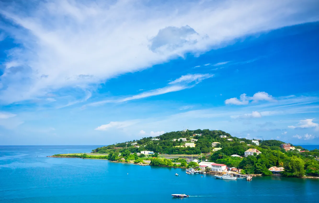 Photo wallpaper sea, island, Caribbean, Saint Lucia