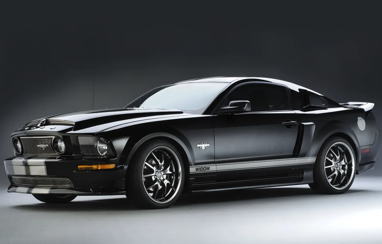 Photo wallpaper Mustang, Ford, Mustang, Ford, 2009, Black Widow