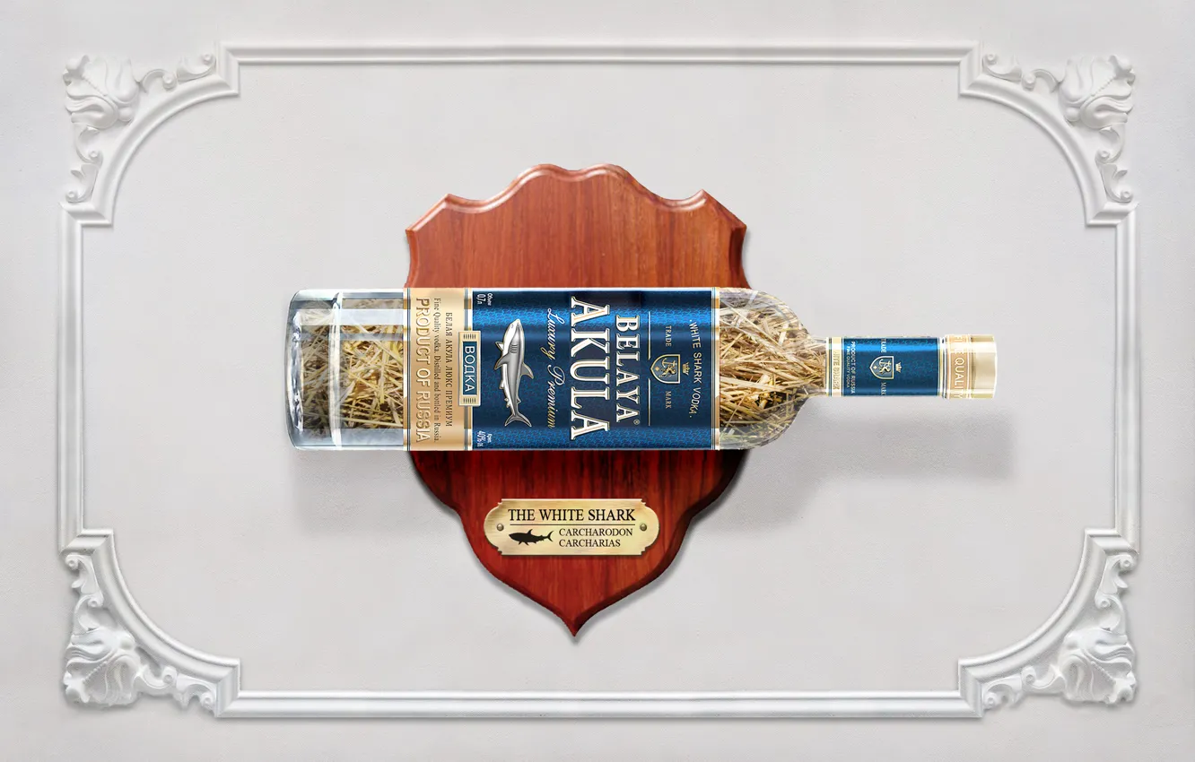 Photo wallpaper vodka, White shark, white shark, VODKA