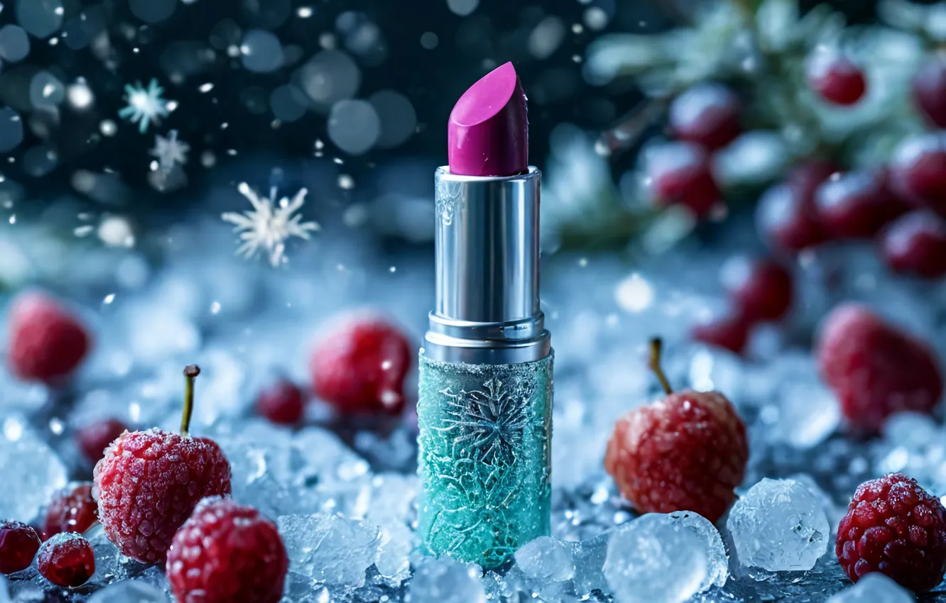 Photo wallpaper lipstick, AI ART, neural network