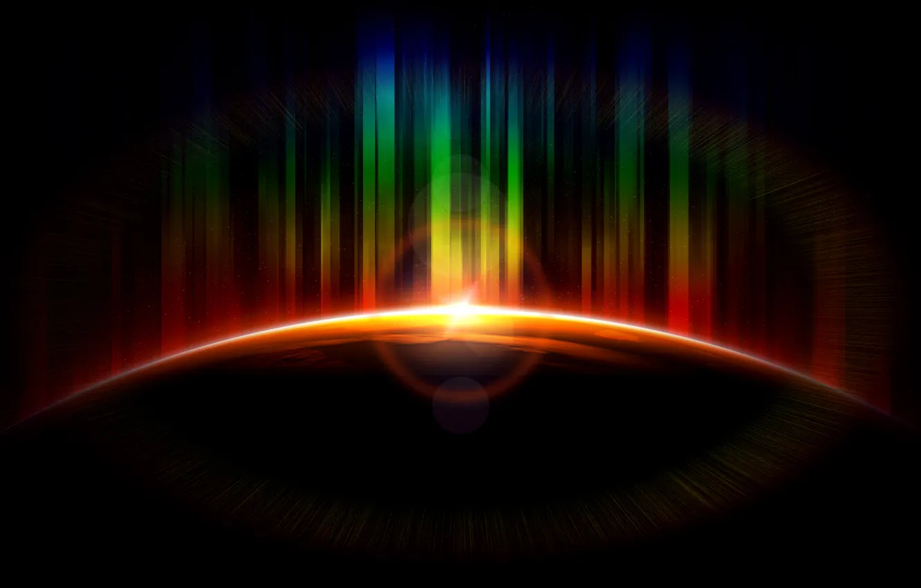 Photo wallpaper light, earth, planet, color, kosmosie
