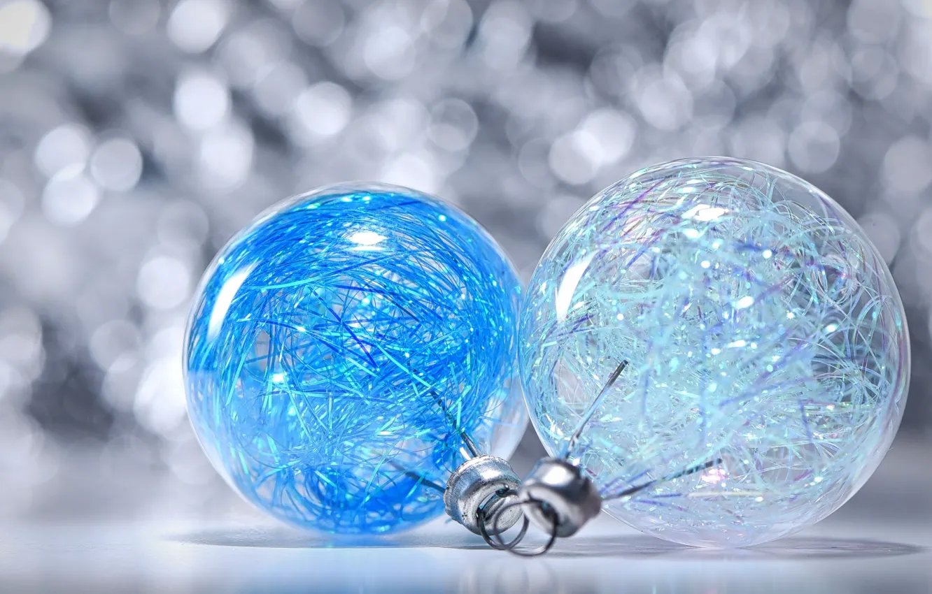 Photo wallpaper macro, background, holiday, toy, new year